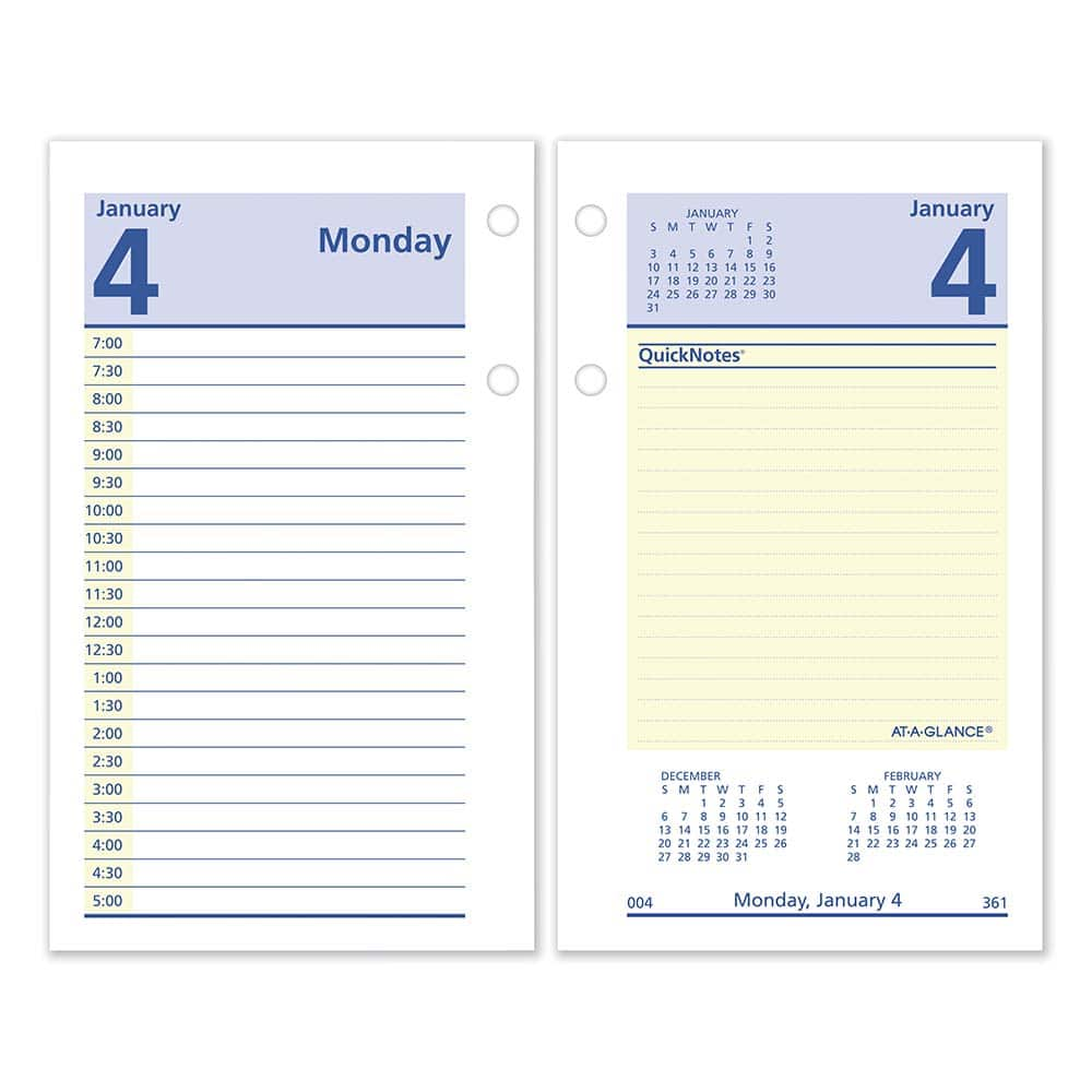 AT-A-GLANCE - Note Pads, Writing Pads & Notebooks Writing Pads & Notebook Type: Desk Calendar Refill Size: 3-1/2 x 6 - Americas Tooling