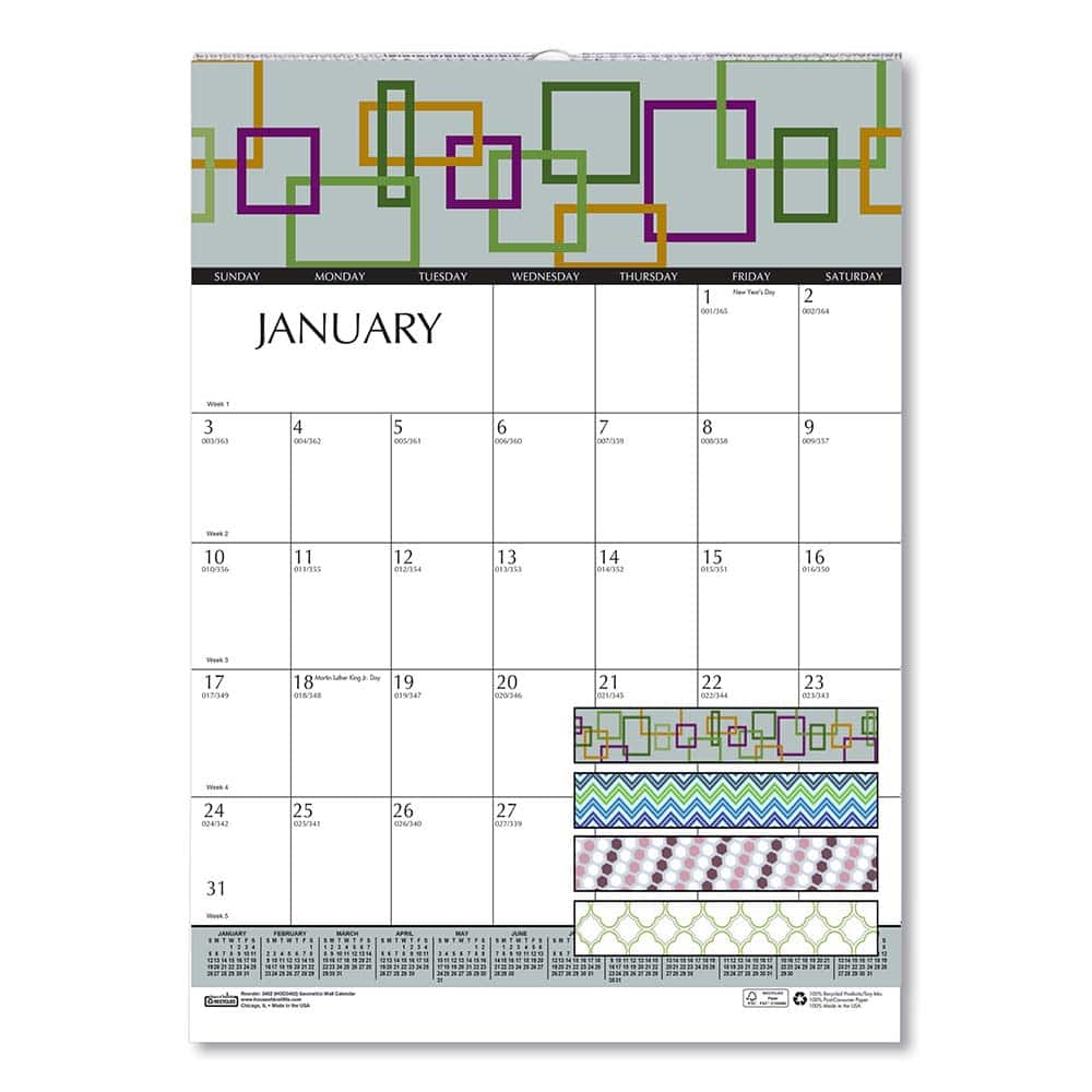 House of Doolittle - Note Pads, Writing Pads & Notebooks Writing Pads & Notebook Type: Wall Calendar Size: 12 x 16-1/2 - Americas Tooling