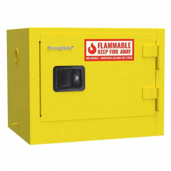 Strong Hold - Safety Cabinets Hazardous Chemical Type: Flammable and Combustible Liquids Color: Yellow - Americas Tooling