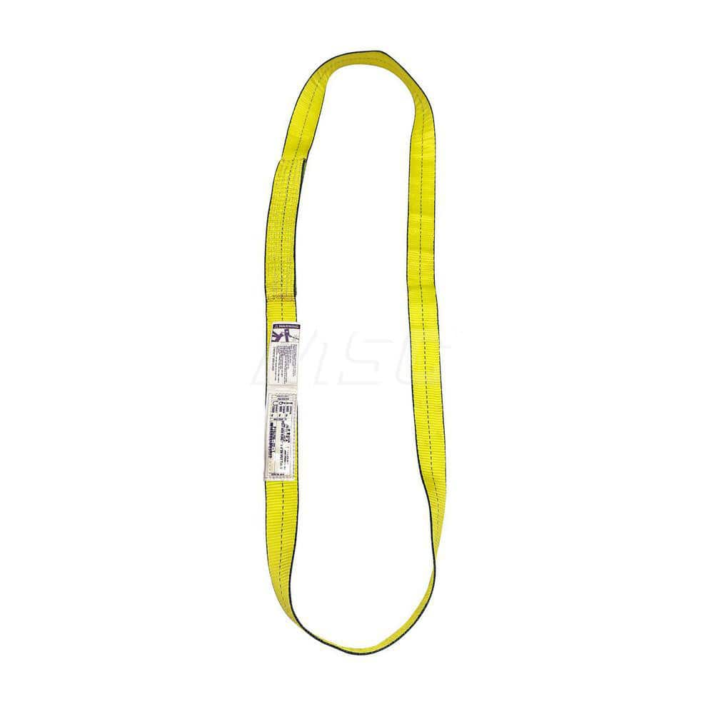 Endless Sling: 2″ Wide, 3' Long, 6,400 lb Vertical, 5,000 lb Choker, 12,800 lb Basket, Polyester Yellow