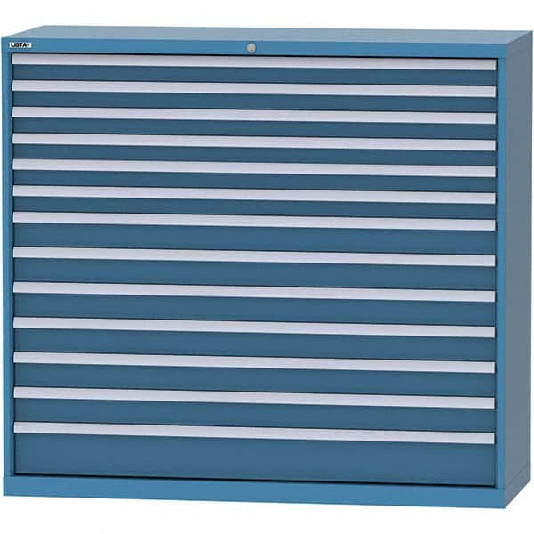 LISTA - 13 Drawer, 84 Compartment Bright Blue Steel Modular Storage Cabinet - Americas Tooling