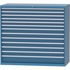 LISTA - 13 Drawer, 84 Compartment Bright Blue Steel Modular Storage Cabinet - Americas Tooling