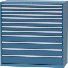 LISTA - 12 Drawer, 84 Compartment Bright Blue Steel Modular Storage Cabinet - Americas Tooling