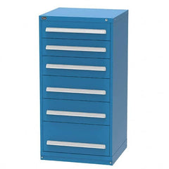 Vidmar - 6 Drawer Bright Blue Steel Modular Storage Cabinet - Americas Tooling