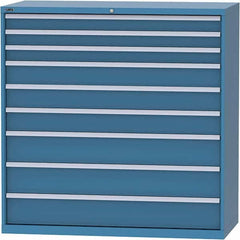 LISTA - 9 Drawer, 84 Compartment Bright Blue Steel Modular Storage Cabinet - Americas Tooling