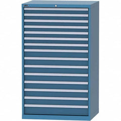 LISTA - 15 Drawer, 84 Compartment Bright Blue Steel Modular Storage Cabinet - Americas Tooling