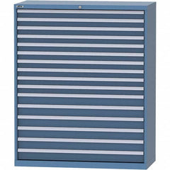 LISTA - 16 Drawer, 99 Compartment Bright Blue Steel Modular Storage Cabinet - Americas Tooling