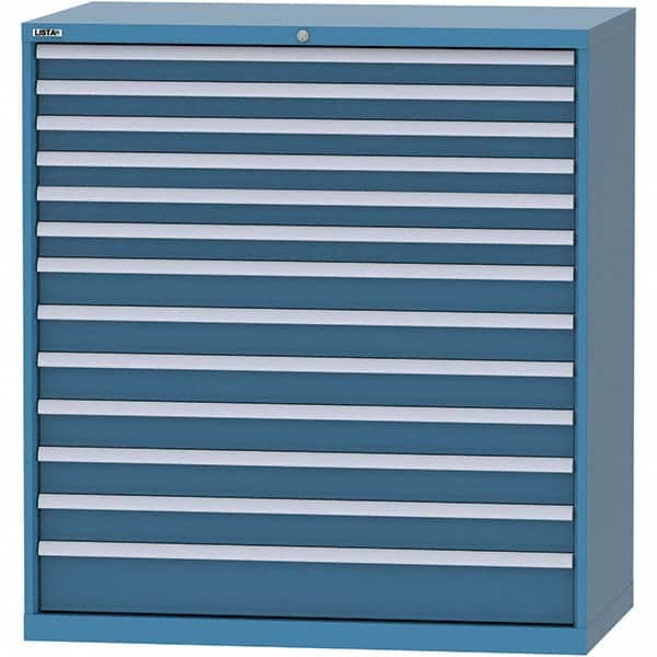 LISTA - 13 Drawer, 159 Compartment Bright Blue Steel Modular Storage Cabinet - Americas Tooling