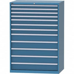 LISTA - 12 Drawer, 99 Compartment Bright Blue Steel Modular Storage Cabinet - Americas Tooling