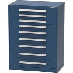 Vidmar - 9 Drawer Bright Blue Steel Modular Storage Cabinet - Americas Tooling