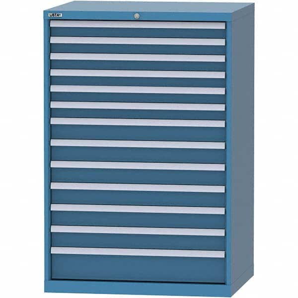 LISTA - 13 Drawer, 84 Compartment Bright Blue Steel Modular Storage Cabinet - Americas Tooling