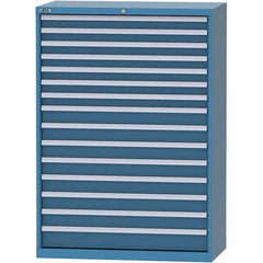 LISTA - 15 Drawer, 84 Compartment Bright Blue Steel Modular Storage Cabinet - Americas Tooling