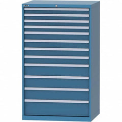 LISTA - 12 Drawer, 84 Compartment Bright Blue Steel Modular Storage Cabinet - Americas Tooling