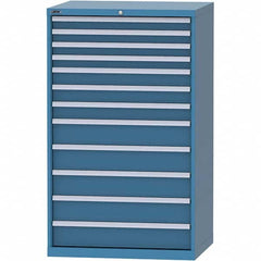 LISTA - 12 Drawer, 84 Compartment Bright Blue Steel Modular Storage Cabinet - Americas Tooling