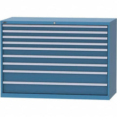 LISTA - 9 Drawer, 84 Compartment Bright Blue Steel Modular Storage Cabinet - Americas Tooling