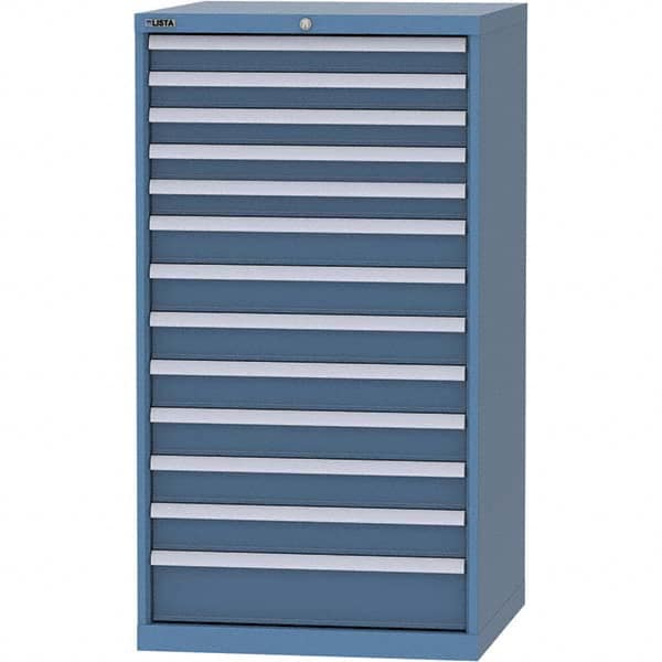 LISTA - 13 Drawer, 45 Compartment Bright Blue Steel Modular Storage Cabinet - Americas Tooling