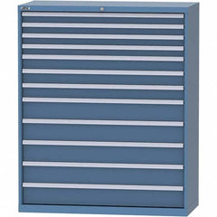 LISTA - 12 Drawer, 99 Compartment Bright Blue Steel Modular Storage Cabinet - Americas Tooling