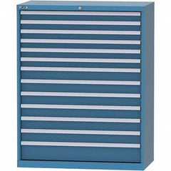 LISTA - 13 Drawer, 84 Compartment Bright Blue Steel Modular Storage Cabinet - Americas Tooling