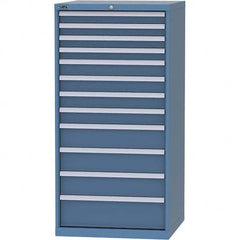 LISTA - 12 Drawer, 124 Compartment Bright Blue Steel Modular Storage Cabinet - Americas Tooling