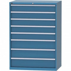 LISTA - 8 Drawer, 99 Compartment Bright Blue Steel Modular Storage Cabinet - Americas Tooling