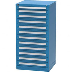 Vidmar - 12 Drawer, 344 Compartment Bright Blue Steel Modular Storage Cabinet - Americas Tooling