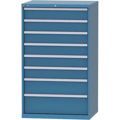 LISTA - 8 Drawer, 84 Compartment Bright Blue Steel Modular Storage Cabinet - Americas Tooling