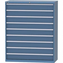 LISTA - 9 Drawer, 99 Compartment Bright Blue Steel Modular Storage Cabinet - Americas Tooling