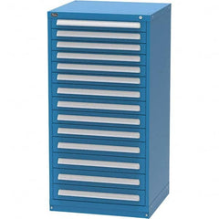 Vidmar - 14 Drawer, 344 Compartment Bright Blue Steel Modular Storage Cabinet - Americas Tooling