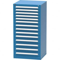 Vidmar - 14 Drawer, 124 Compartment Bright Blue Steel Modular Storage Cabinet - Americas Tooling