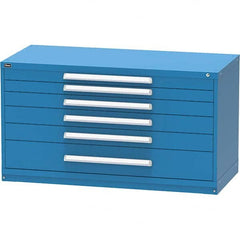 Vidmar - 6 Drawer, 45 Compartment Bright Blue Steel Modular Storage Cabinet - Americas Tooling