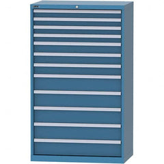 LISTA - 12 Drawer, 84 Compartment Bright Blue Steel Modular Storage Cabinet - Americas Tooling