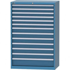 LISTA - 13 Drawer, 84 Compartment Bright Blue Steel Modular Storage Cabinet - Americas Tooling