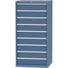 LISTA - 9 Drawer, 124 Compartment Bright Blue Steel Modular Storage Cabinet - Americas Tooling