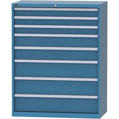 LISTA - 8 Drawer, 84 Compartment Bright Blue Steel Modular Storage Cabinet - Americas Tooling