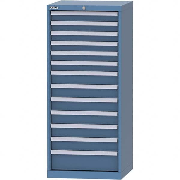 LISTA - 13 Drawer, 84 Compartment Bright Blue Steel Modular Storage Cabinet - Americas Tooling