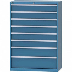 LISTA - 8 Drawer, 84 Compartment Bright Blue Steel Modular Storage Cabinet - Americas Tooling