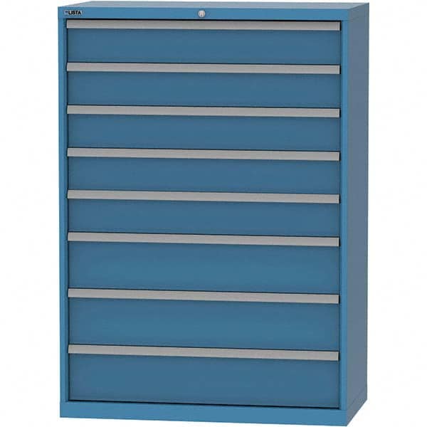 LISTA - 8 Drawer, 84 Compartment Bright Blue Steel Modular Storage Cabinet - Americas Tooling