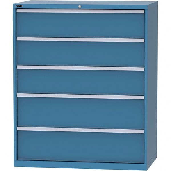 LISTA - 5 Drawer, 159 Compartment Bright Blue Steel Modular Storage Cabinet - Americas Tooling