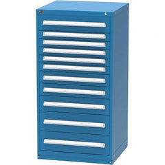 Vidmar - 11 Drawer, 60 Compartment Bright Blue Steel Modular Storage Cabinet - Americas Tooling