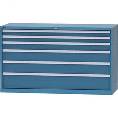 LISTA - 6 Drawer, 84 Compartment Bright Blue Steel Modular Storage Cabinet - Americas Tooling