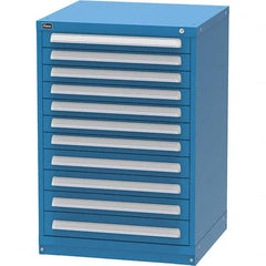 Vidmar - 11 Drawer, 344 Compartment Bright Blue Steel Modular Storage Cabinet - Americas Tooling