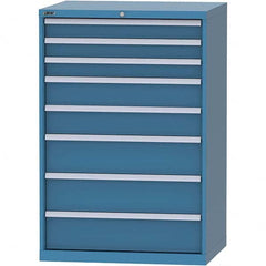 LISTA - 8 Drawer, 84 Compartment Bright Blue Steel Modular Storage Cabinet - Americas Tooling