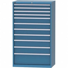 LISTA - 11 Drawer, 84 Compartment Bright Blue Steel Modular Storage Cabinet - Americas Tooling