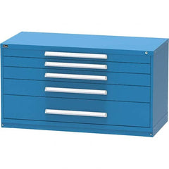 Vidmar - 5 Drawer, 45 Compartment Bright Blue Steel Modular Storage Cabinet - Americas Tooling