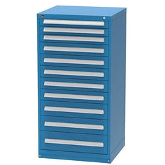 Vidmar - 11 Drawer, 344 Compartment Bright Blue Steel Modular Storage Cabinet - Americas Tooling