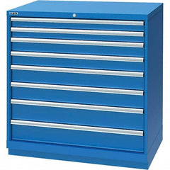 LISTA - 8 Drawer, 117 Compartment Bright Blue Steel Modular Storage Cabinet - Americas Tooling