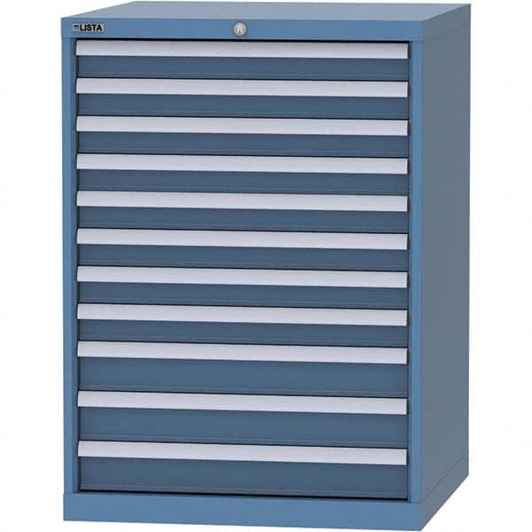 LISTA - 11 Drawer, 45 Compartment Bright Blue Steel Modular Storage Cabinet - Americas Tooling