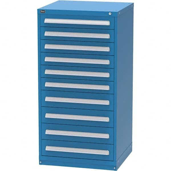 Vidmar - 10 Drawer Bright Blue Steel Modular Storage Cabinet - Americas Tooling