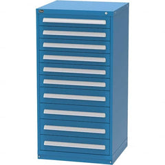 Vidmar - 10 Drawer, 344 Compartment Bright Blue Steel Modular Storage Cabinet - Americas Tooling