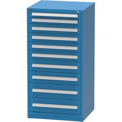 Vidmar - 10 Drawer Bright Blue Steel Modular Storage Cabinet - Americas Tooling